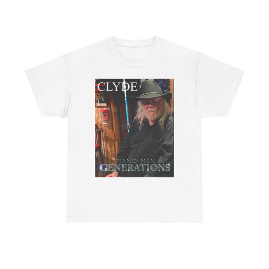 Clyde Piano Men Unisex Heavy Cotton Tee - Nostalgic Music Shirt