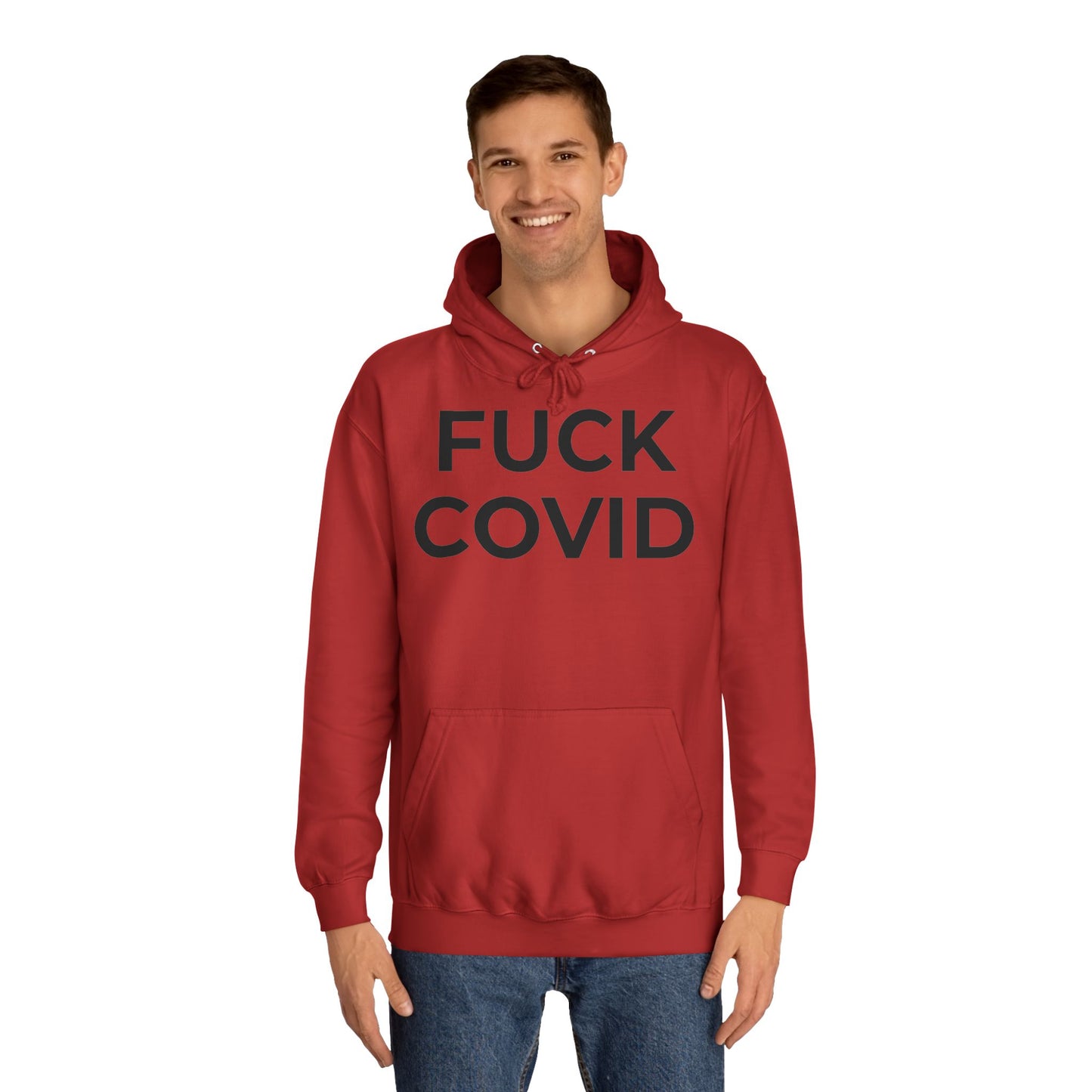 "FUCK COVID" - Unisex College Hoodie