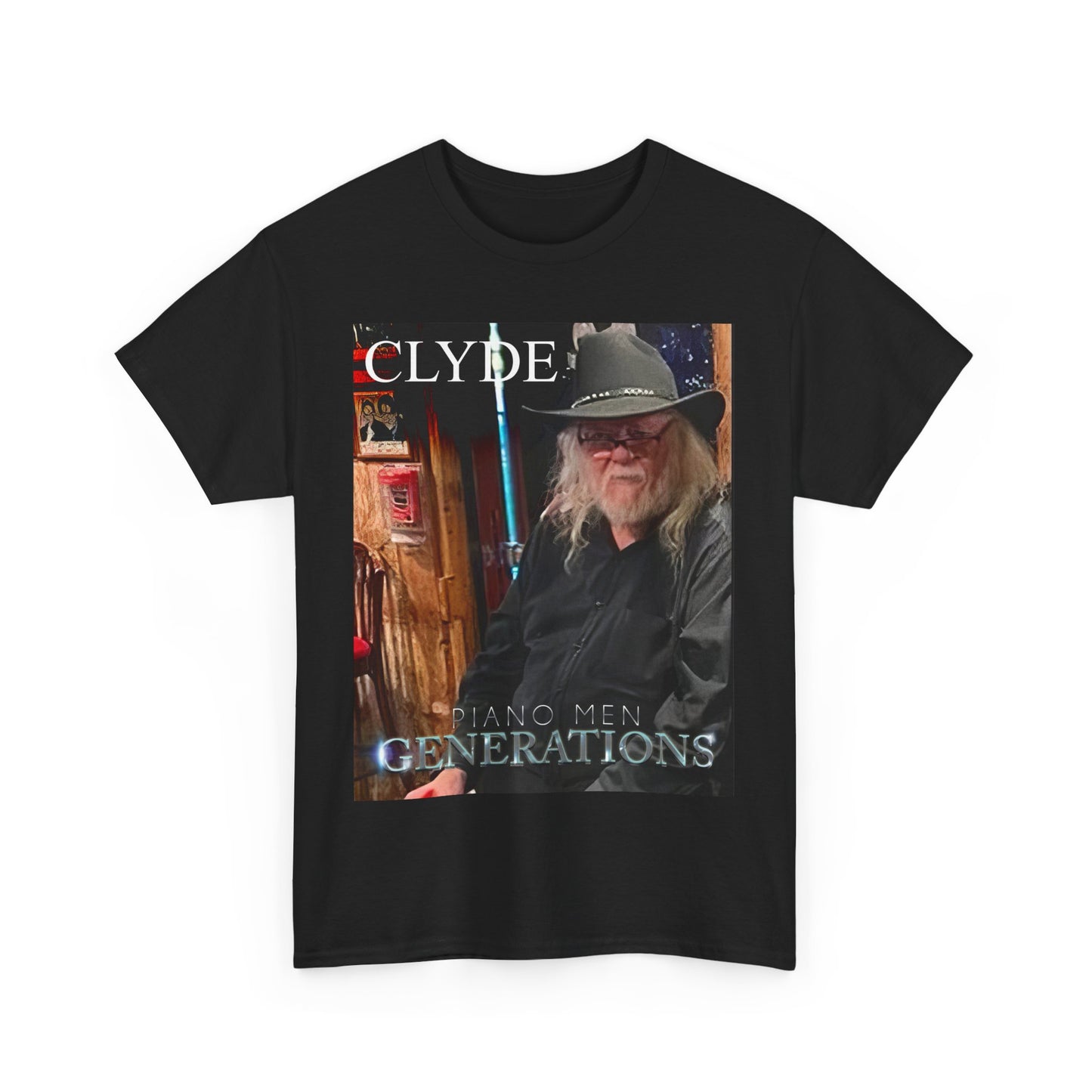 Clyde Piano Men Unisex Heavy Cotton Tee - Nostalgic Music Shirt