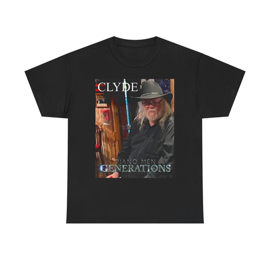 Clyde Piano Men Unisex Heavy Cotton Tee - Nostalgic Music Shirt