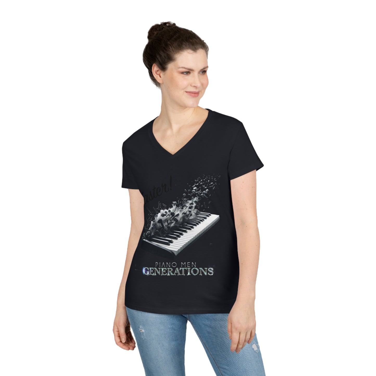 Ladies' V-Neck T-Shirt - PMG-Faster!
