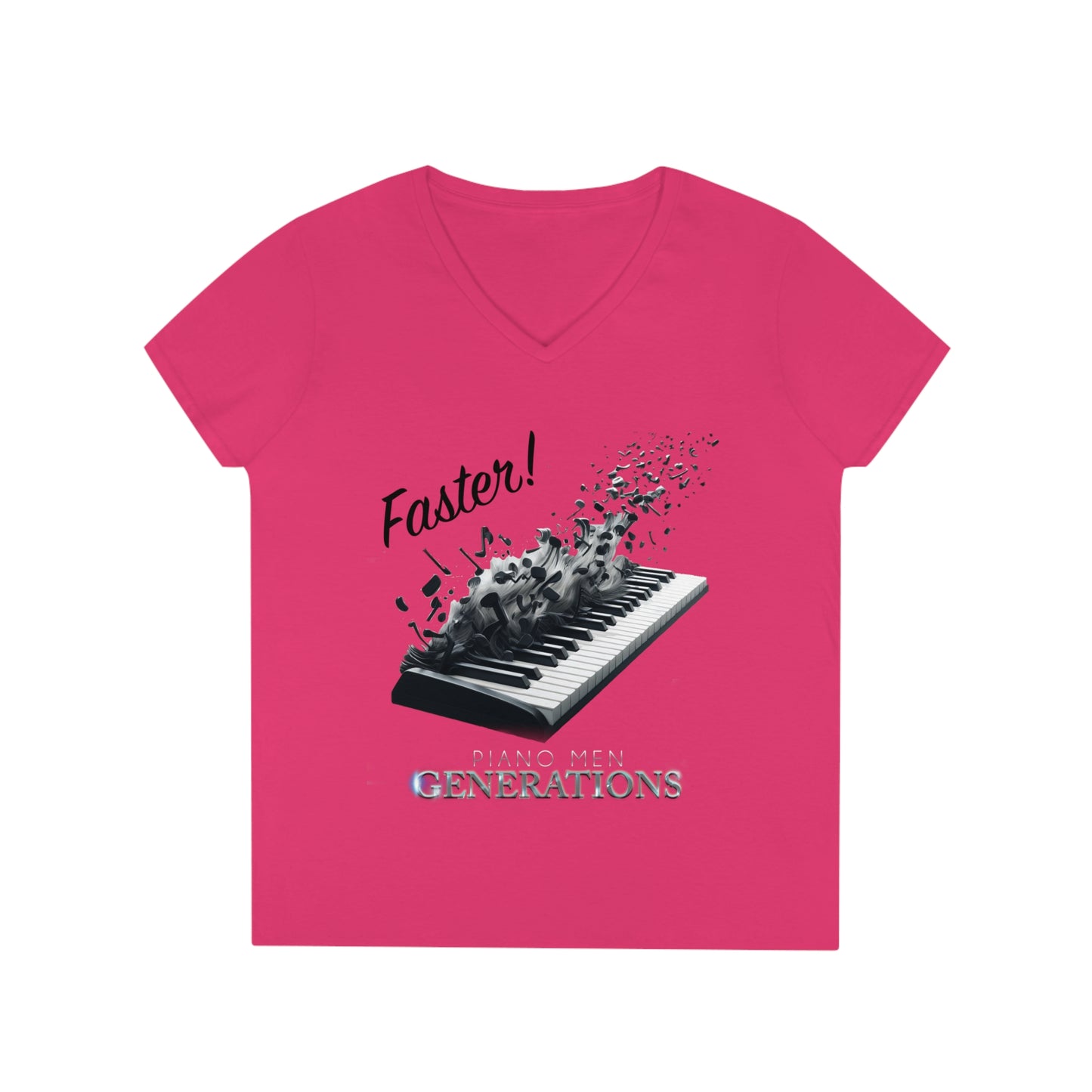 Ladies' V-Neck T-Shirt - PMG-Faster!