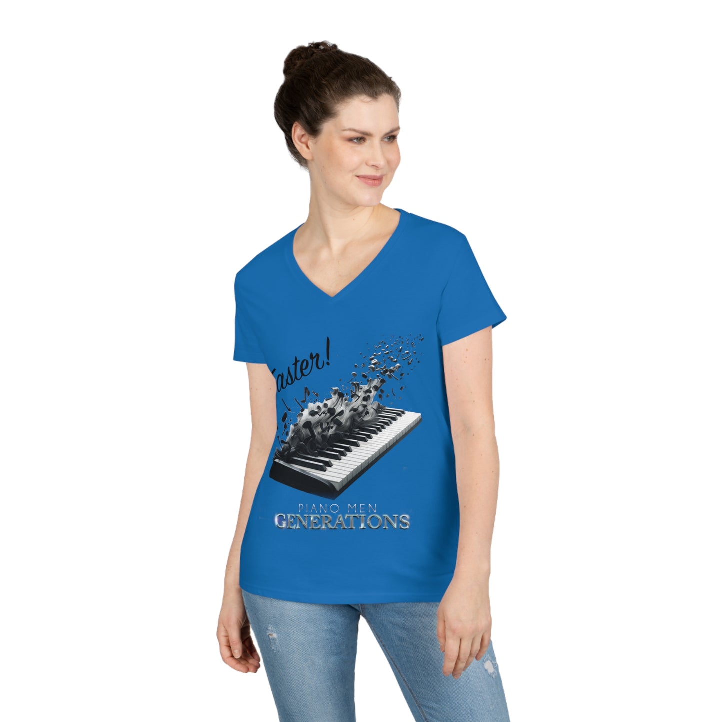 Ladies' V-Neck T-Shirt - PMG-Faster!