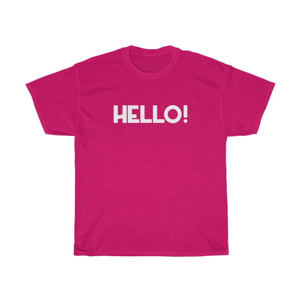 "Hello!" - Unisex Heavy Cotton Tee