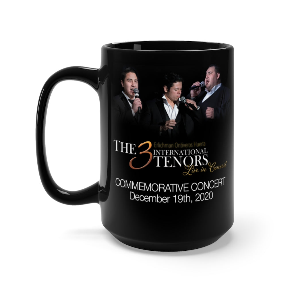 "3 INTERNATIONAL TENORS" COMMEMORATIVE CONCERT" - Black Mug 15oz