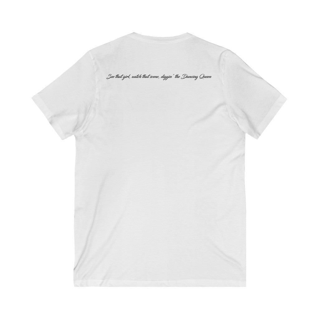 "AbbaFab" - Unisex Jersey Short Sleeve V-Neck Tee