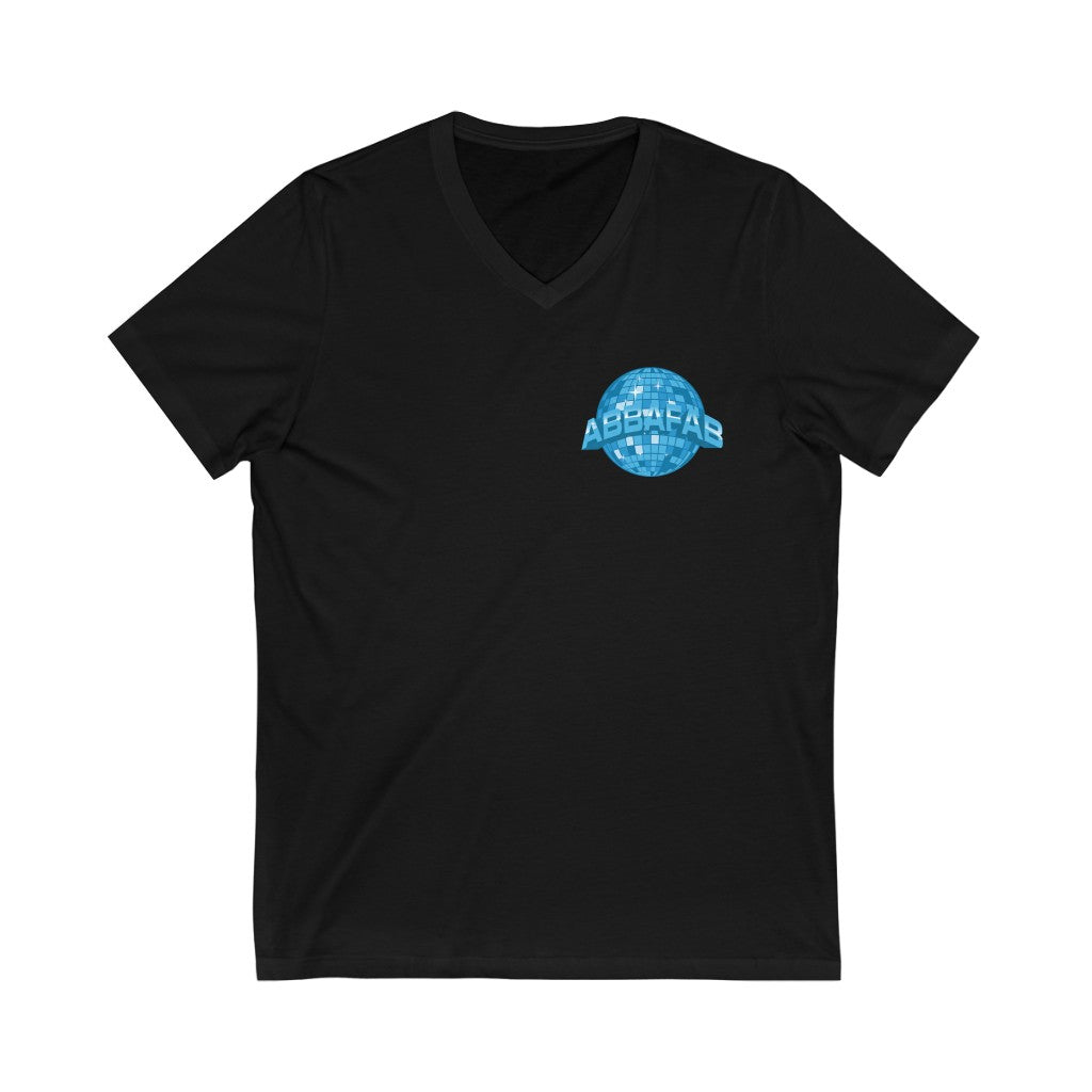 "AbbaFab" - Unisex Jersey Short Sleeve V-Neck Tee