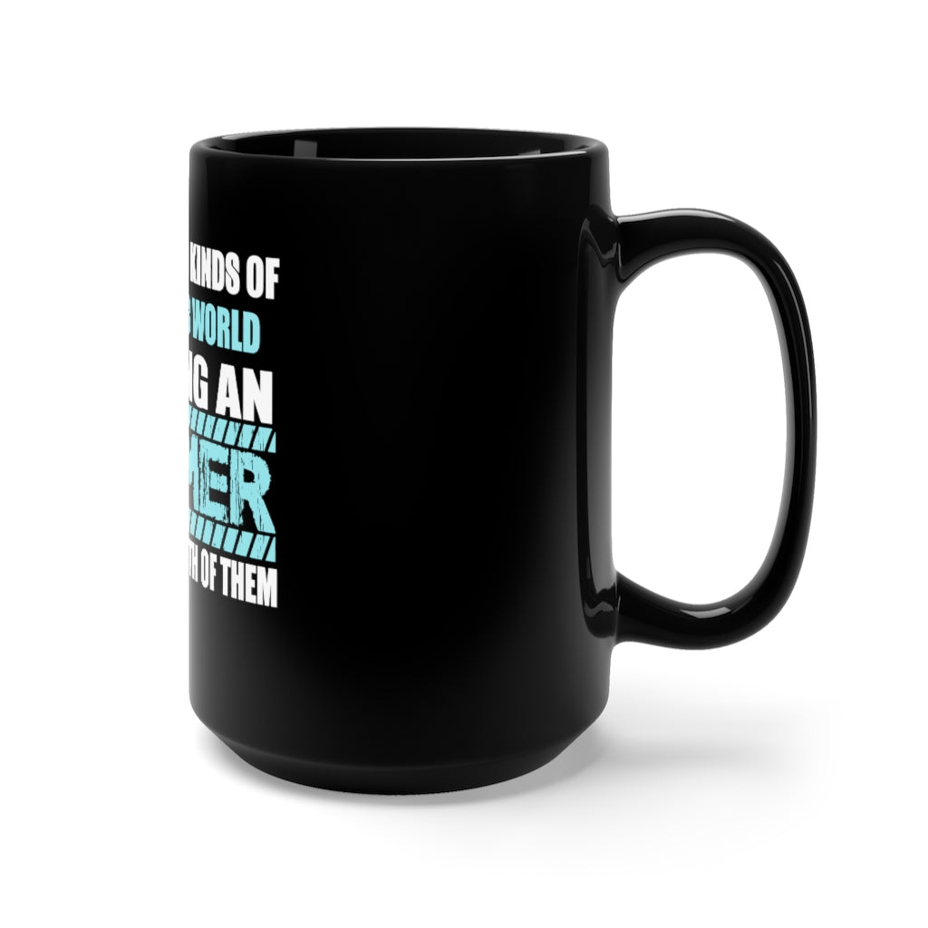 "2 KINDS OF PEOPLE - DRUMMER" - Black Mug 15oz