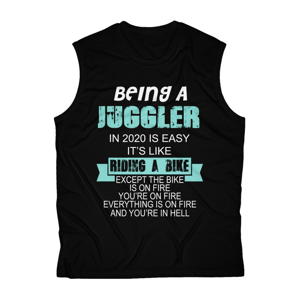 "BEING A JUGGLER" - Men's Sleeveless Performance Tee