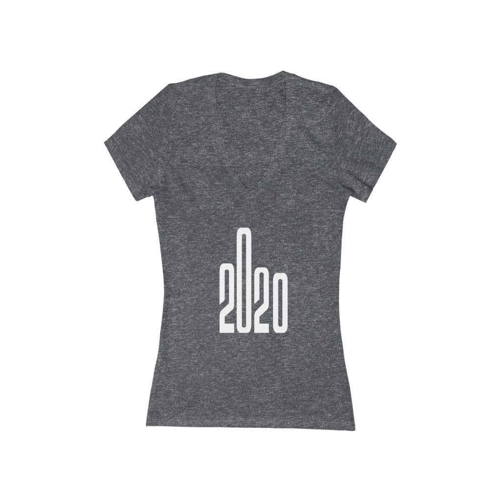"2020!" - Women's Jersey Short Sleeve Deep V-Neck Tee
