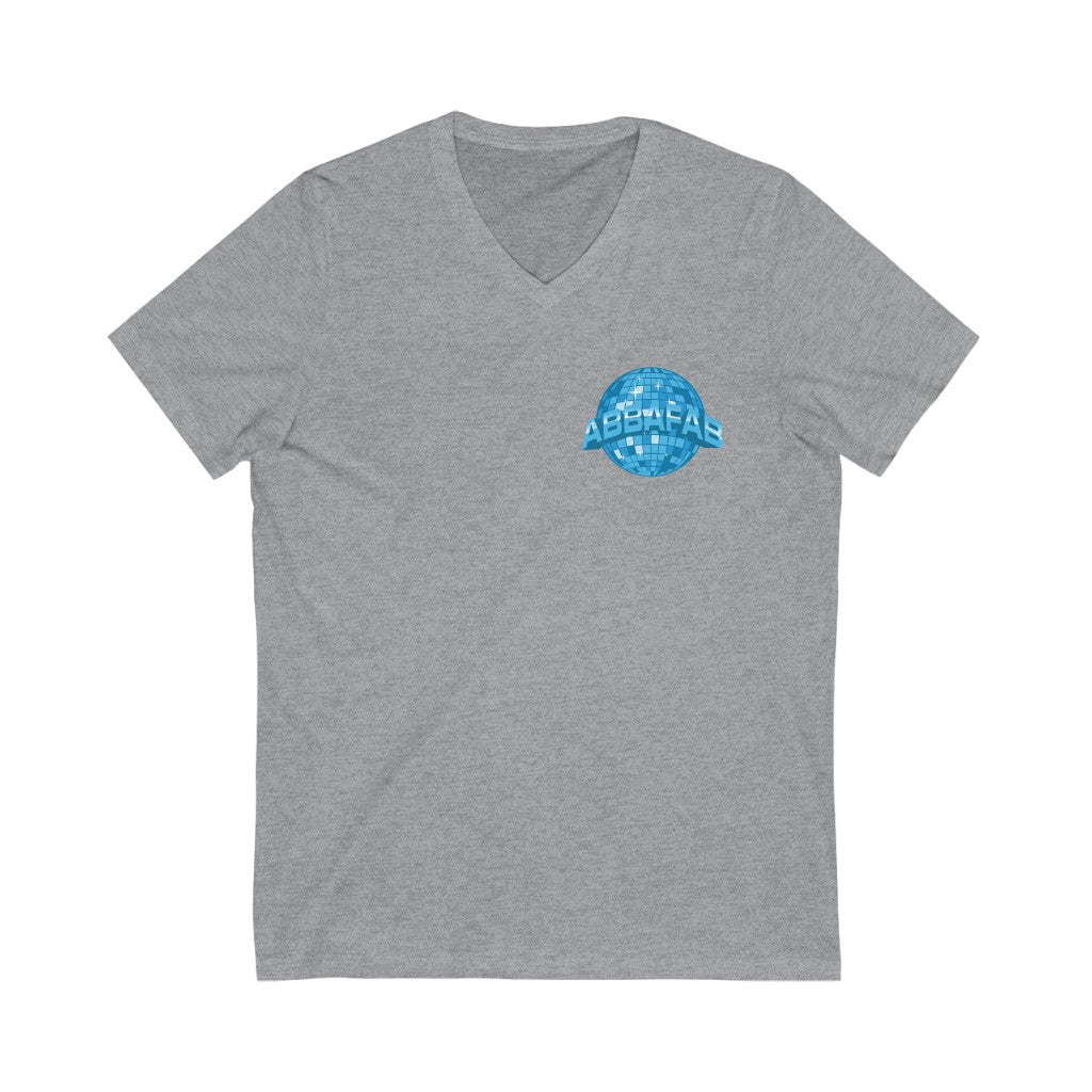 "AbbaFab" - Unisex Jersey Short Sleeve V-Neck Tee