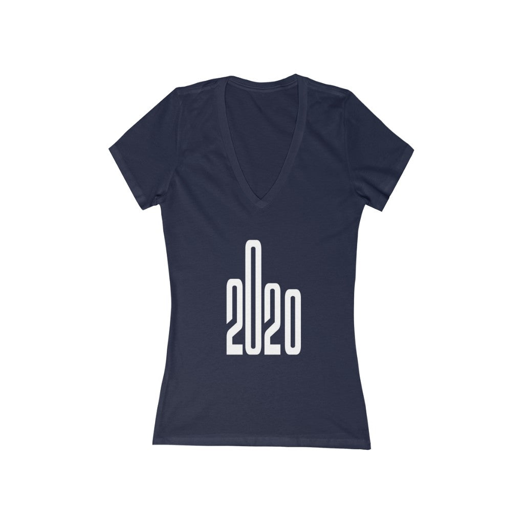 "2020!" - Women's Jersey Short Sleeve Deep V-Neck Tee