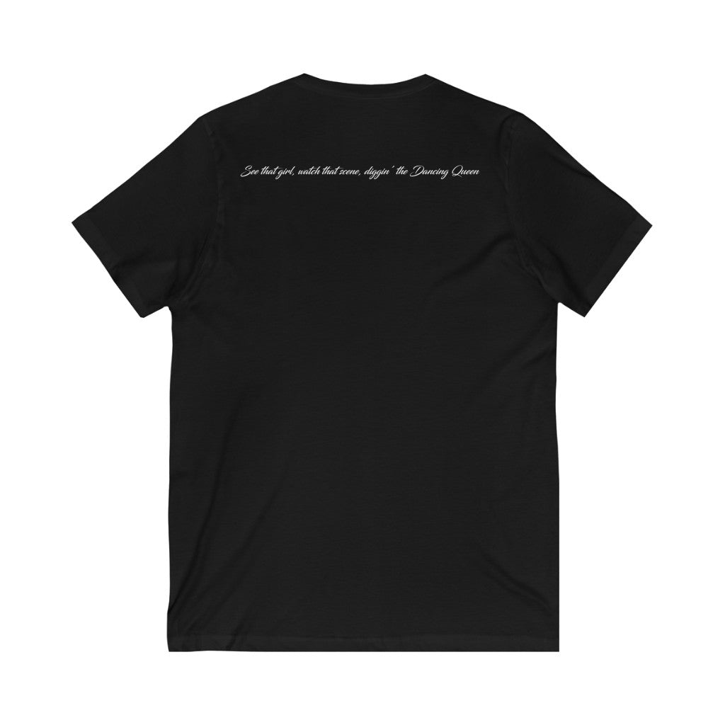 "AbbaFab" - Unisex Jersey Short Sleeve V-Neck Tee