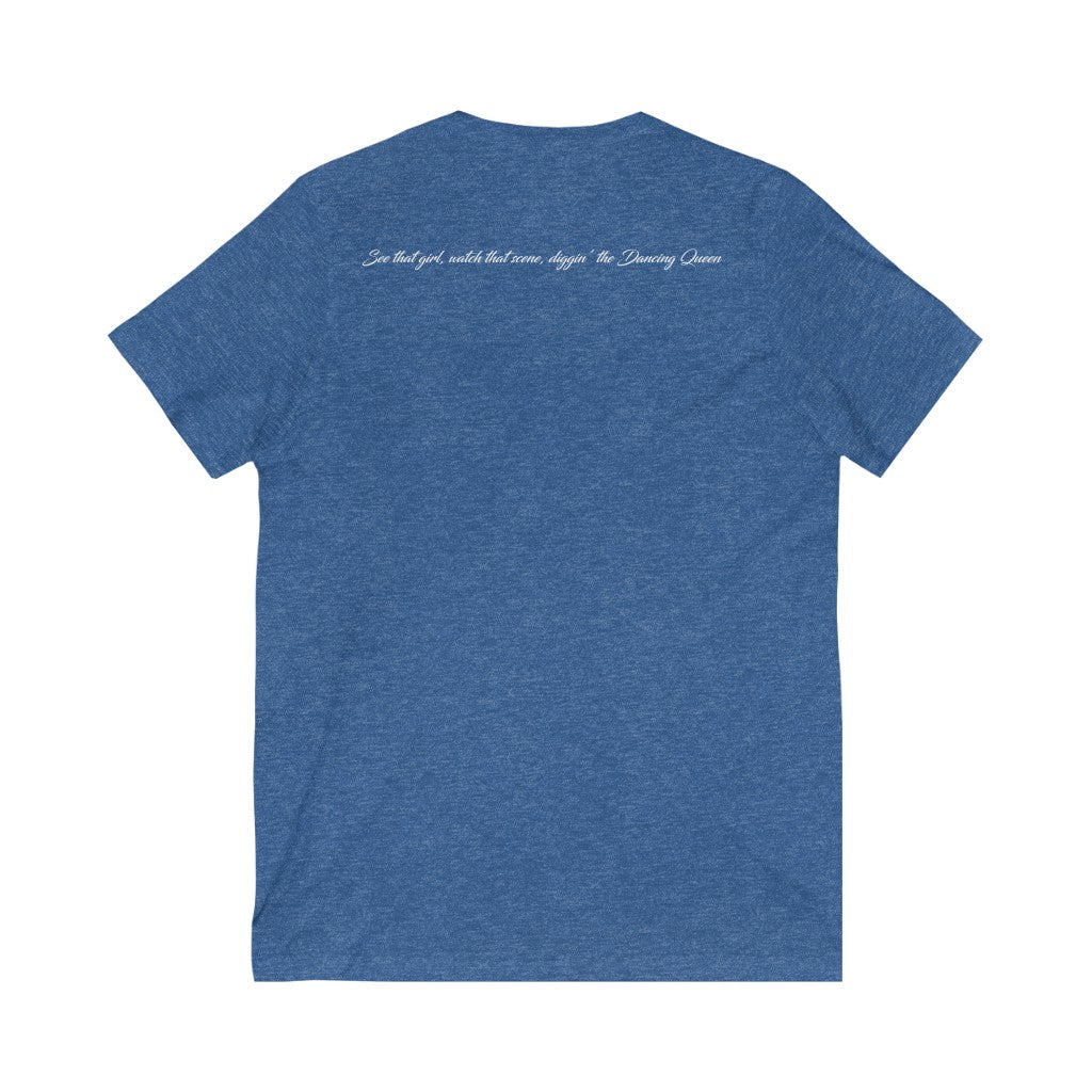 "AbbaFab" - Unisex Jersey Short Sleeve V-Neck Tee