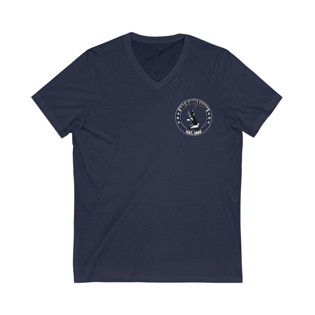 "1960 - Made In The UK" - Unisex Jersey Short Sleeve V-Neck Tee
