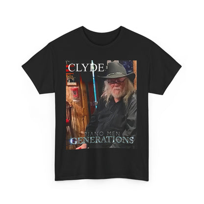 Clyde Piano Men Unisex Heavy Cotton Tee - Nostalgic Music Shirt